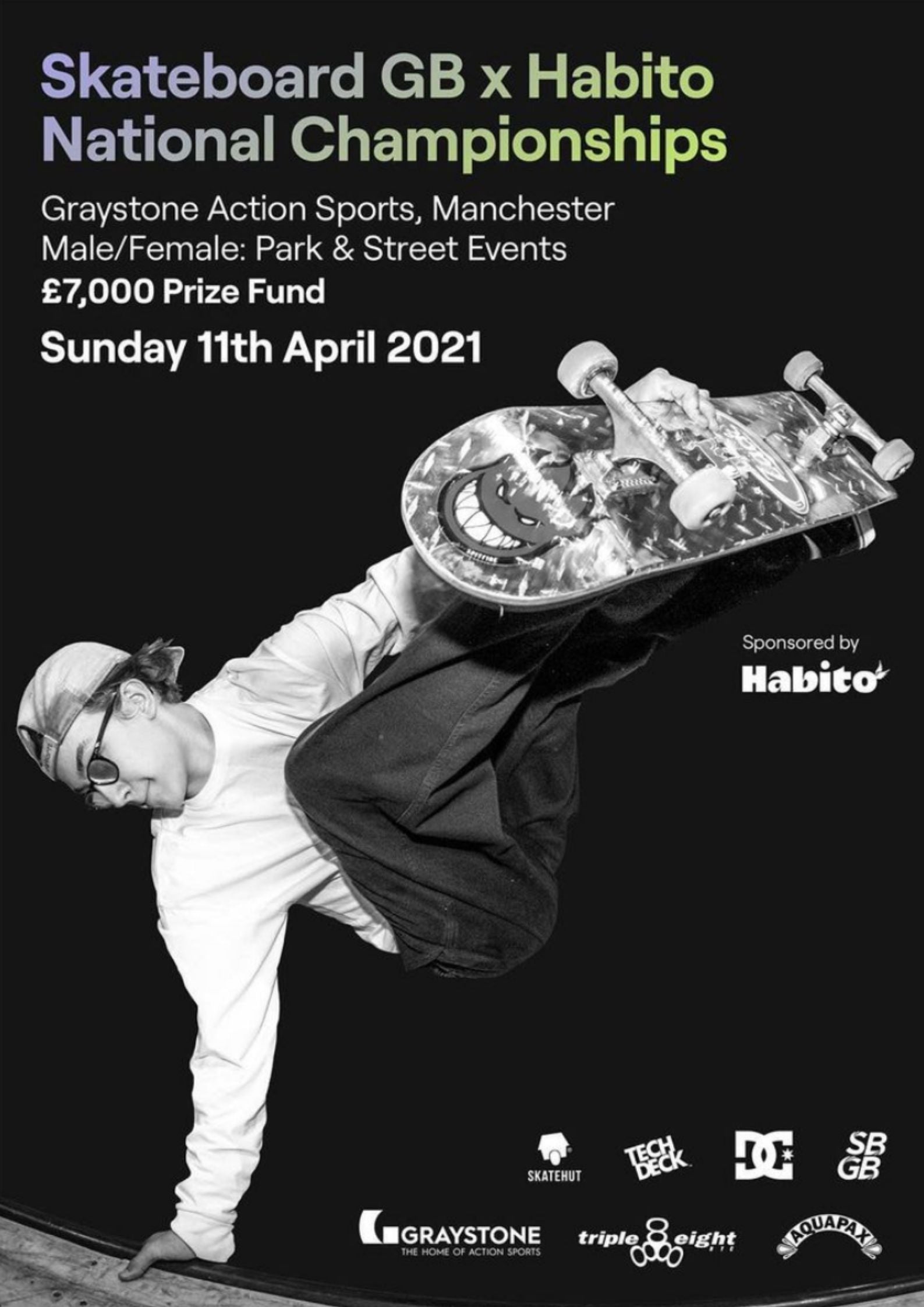 Skateboard GB x Habito National Championships 2021 poster