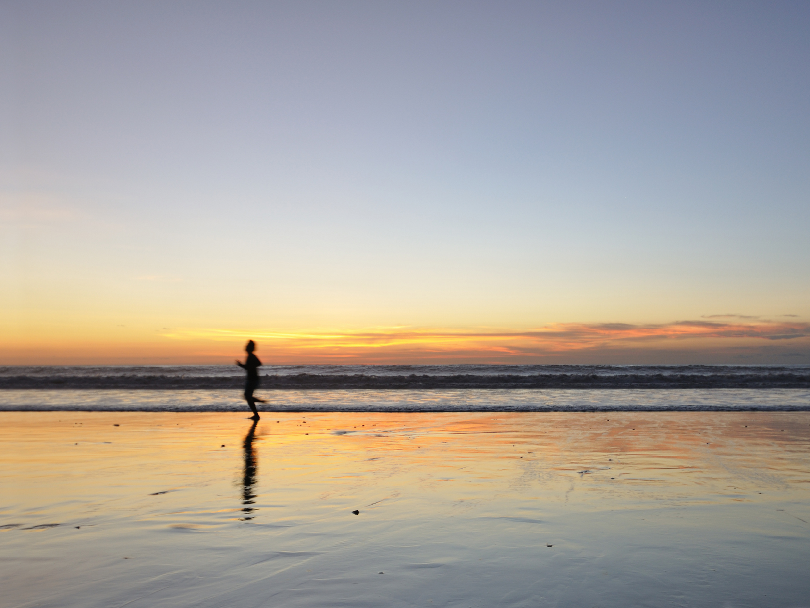 beach, sea, running, water, sand